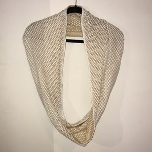 White & Gold Infinity Scarf